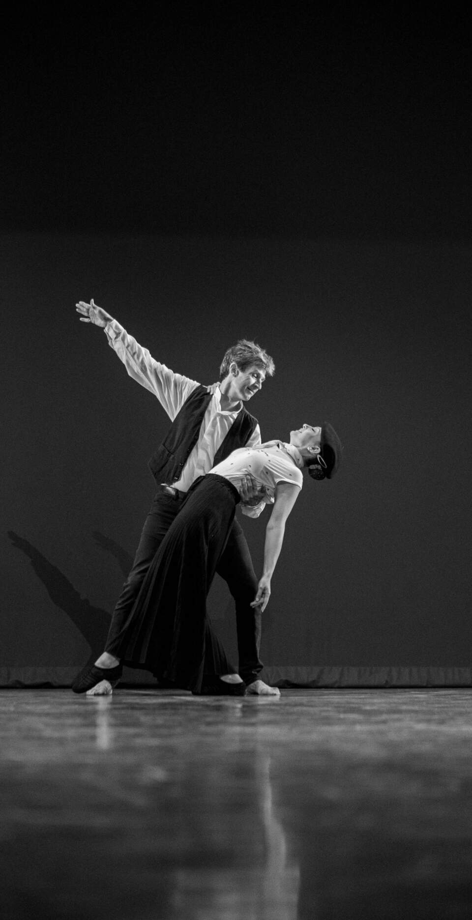 Dance duo during a performance