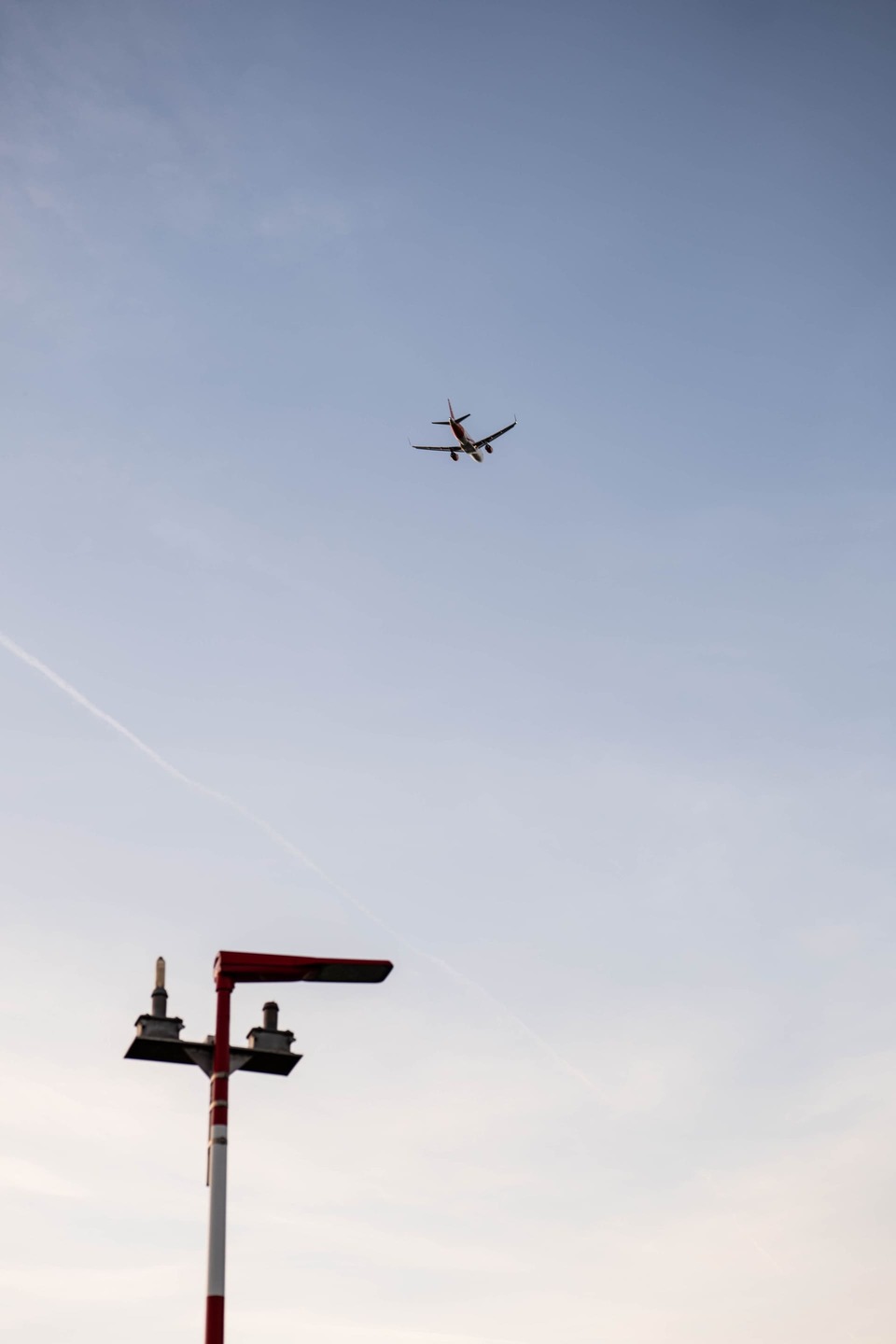 Airplane in a clear sky